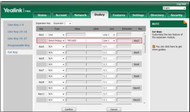 Configurações de captura de chamada na interface web