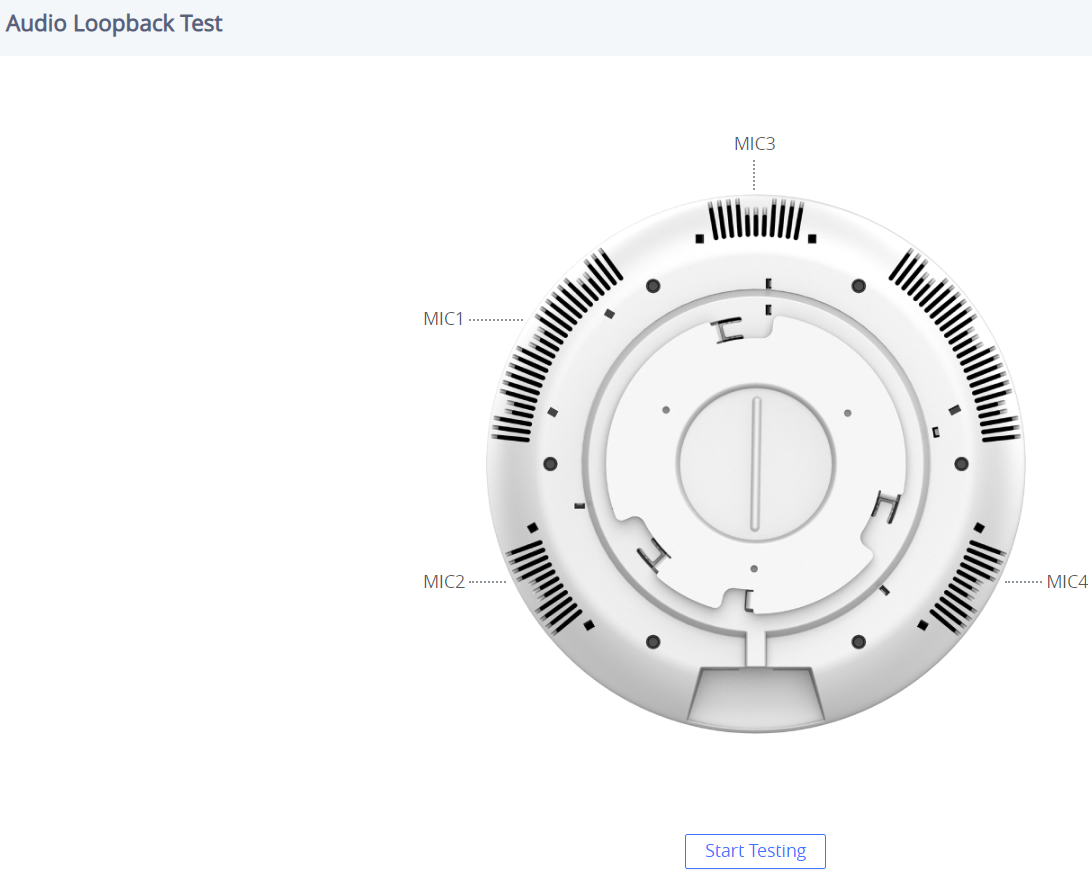 Ferramenta de teste de loop de áudio para os microfones