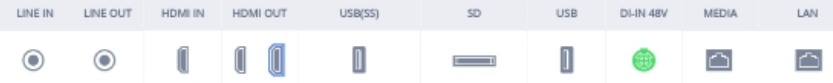 Status das interfaces de conexão do GVC3200