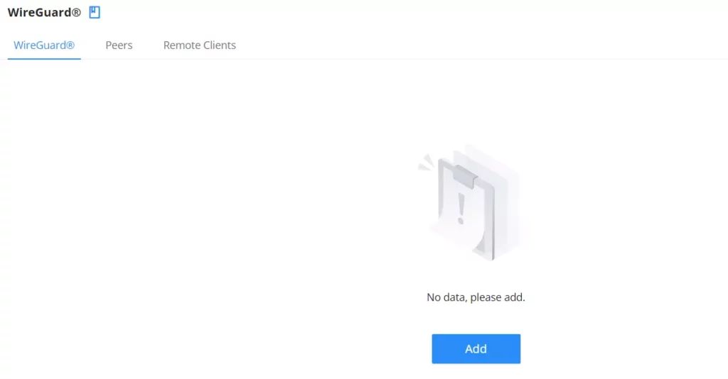 Adicionar Servidor WireGuard