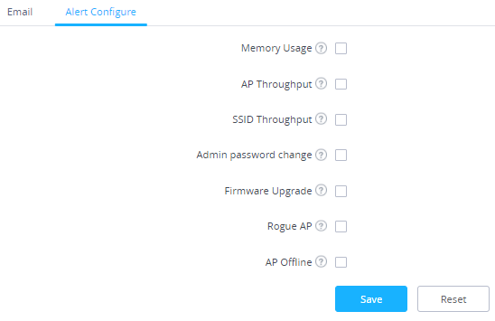 Configuração de Alerta