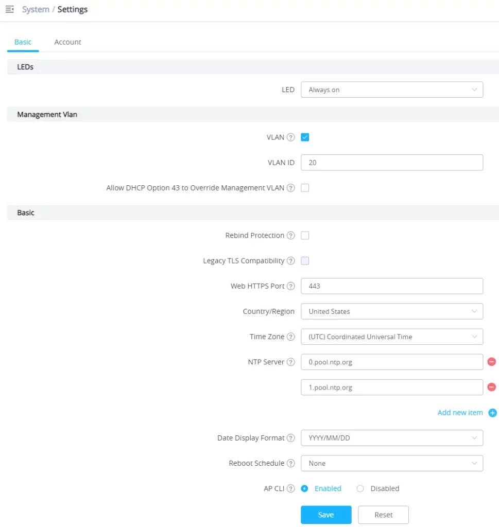 Configurações Básicas do Sistema