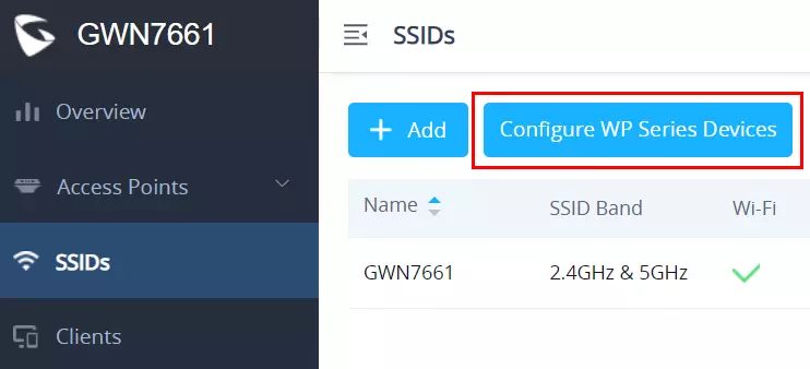Configuração rápida de dispositivos WP