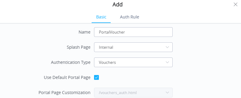 Configuração de Portal Cativo com autenticação por Voucher