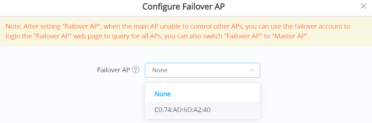 Configuração de Failover AP