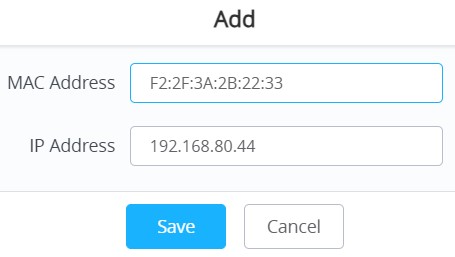 Configuração de Vínculo IP-MAC