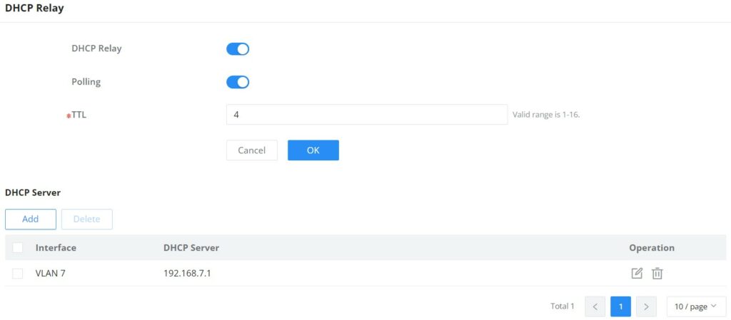 Configuração do DHCP Relay