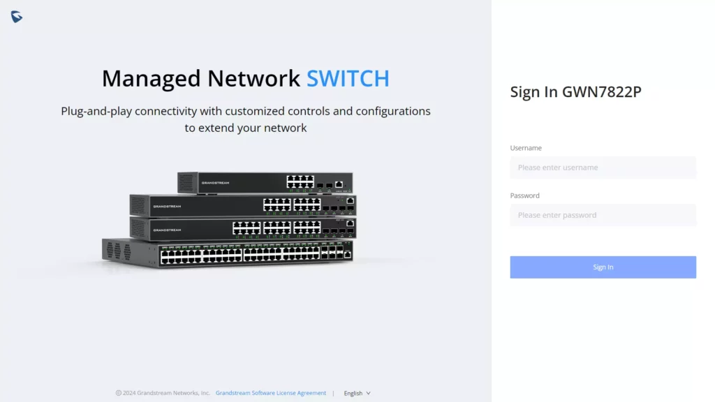 Página de Login da Interface Web