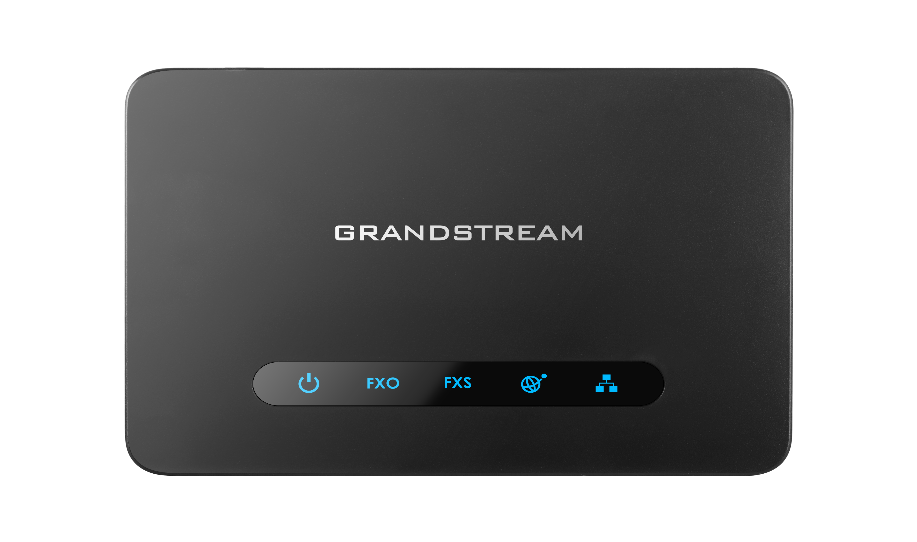 Painel frontal do HT813 mostrando os indicadores LED