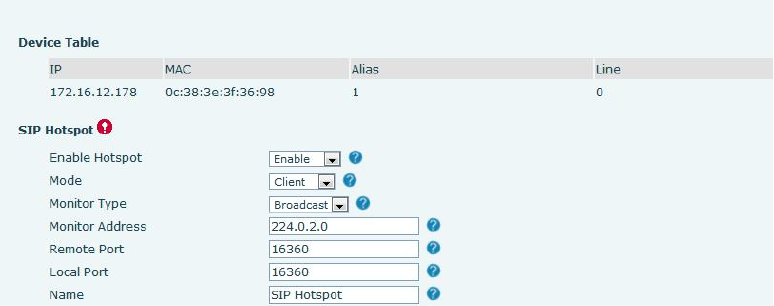 Configuração do Cliente Hotspot SIP