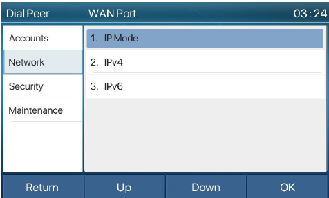Configurações de Rede do Fanvil X7