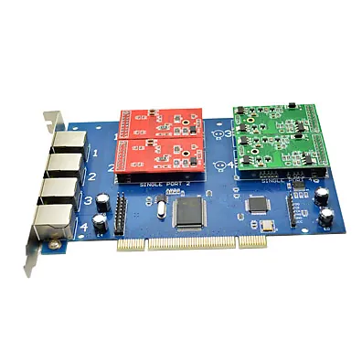 Placa TDM410P 2 FXS + 2 FXO PCI para Asterisk (Similar Digium)