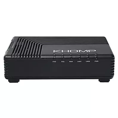 ATA Khomp KAP 311-X com 1 FXO e 1 FXS - Adaptador de Telefonia Analógica SIP com Bypass