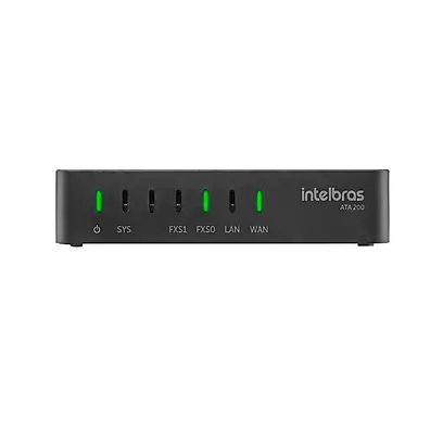 Adaptador ATA 200 Intelbras 2 Portas FXS VoIP SIP com Roteador