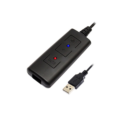 Adaptador Zox DS-90 USB para Headset RJ9 com Controle de Volume e Mute