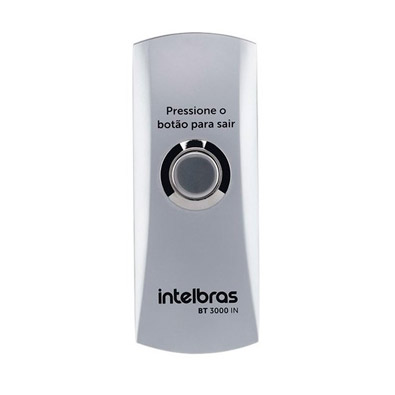 Acionador de Saída Intelbras BT 3000 IN Inox de Sobrepor – Botão para Abertura de Portas