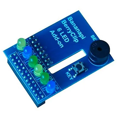 Placa Expansão Banana Pi BerryClip 6 LEDs Botão Buzzer