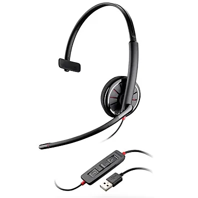 Headset Plantronics Blackwire C310 USB Mono com Microfone Cancelamento de Ruído