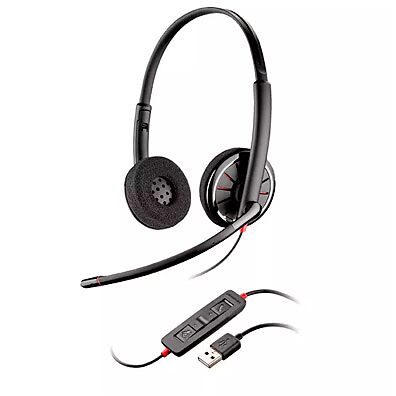 Foto 1 do produto Headset Plantronics Blackwire C320 UC USB Biauricular com Microfone de Cancelamento de Ruído