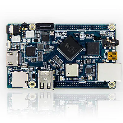 Cubieboard 6 S500 CubieTech Mini PC SOM Quad-Core ARM Cortex-A9 com 2GB LPDDR3 e 8GB eMMC