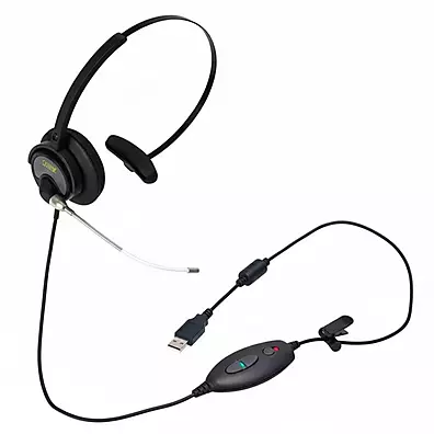 Headset USB Zox DH-60T Profissional com Tubo de Voz Removível, Mute e Controle de Volume