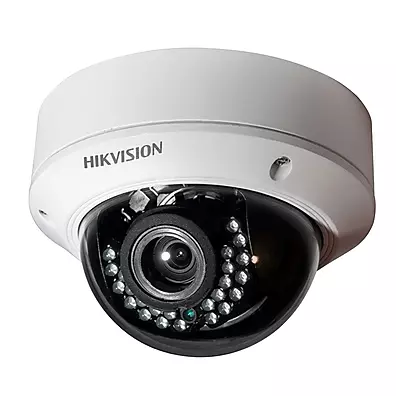 Câmera Dome IP Hikvision DS-2CD2720F-IS 2MP Full HD 1080p, Lente Varifocal 2,8–12mm, IR 30m e PoE