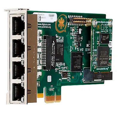 Placa E1 Digium TE405PF 4 Portas PCI 120 Canais Asterisk