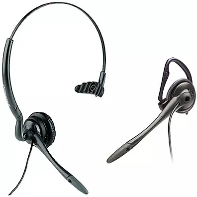Headset Plantronics DuoSet H141N Conversível RJ9 com Microfone Antirruído