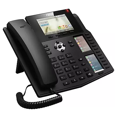Telefone IP Fanvil X6 Enterprise - 6 Linhas SIP, Gigabit, PoE e 3 LCDs Coloridos