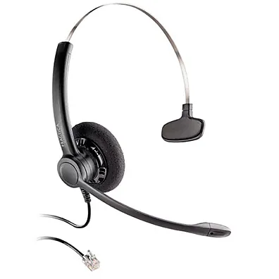 Headset Plantronics Practica SP11 Monoauricular com Microfone com Cancelamento de Ruído – Conexão Modular (RJ9)
