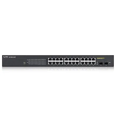 Switch Zyxel GS1900-24HP 24 Portas Gigabit PoE Smart Managed com 2 Slots SFP