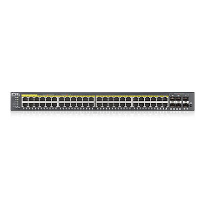Foto 1 do produto Switch Zyxel GS2220-50HP 48 Portas Gigabit PoE+ L2+ Gerenciável com Uplink GbE e Cloud NebulaFlex Pro