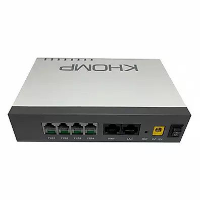 Gateway VoIP Khomp KAP 204 - 4 Portas FXS para Telefonia Analógica em SIP