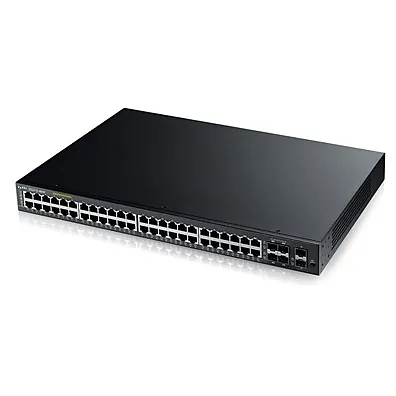 Switch Zyxel GS2210-48HP Gerenciável L2 - 48 Portas Gigabit PoE+ 375W com SFP
