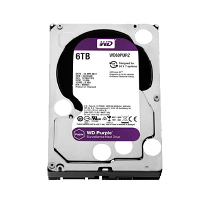 HD Interno Western Digital Purple 6TB WD62PURZ - Vigilância 24/7 para DVR e NVR