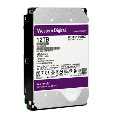 HD Western Digital WD Purple 12TB WD121PURP/WD121PURZ — Vigilância CFTV 24/7