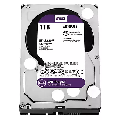 HD WD Purple 1TB SATA 6Gb/s 3,5" para CFTV — WD10PURZ