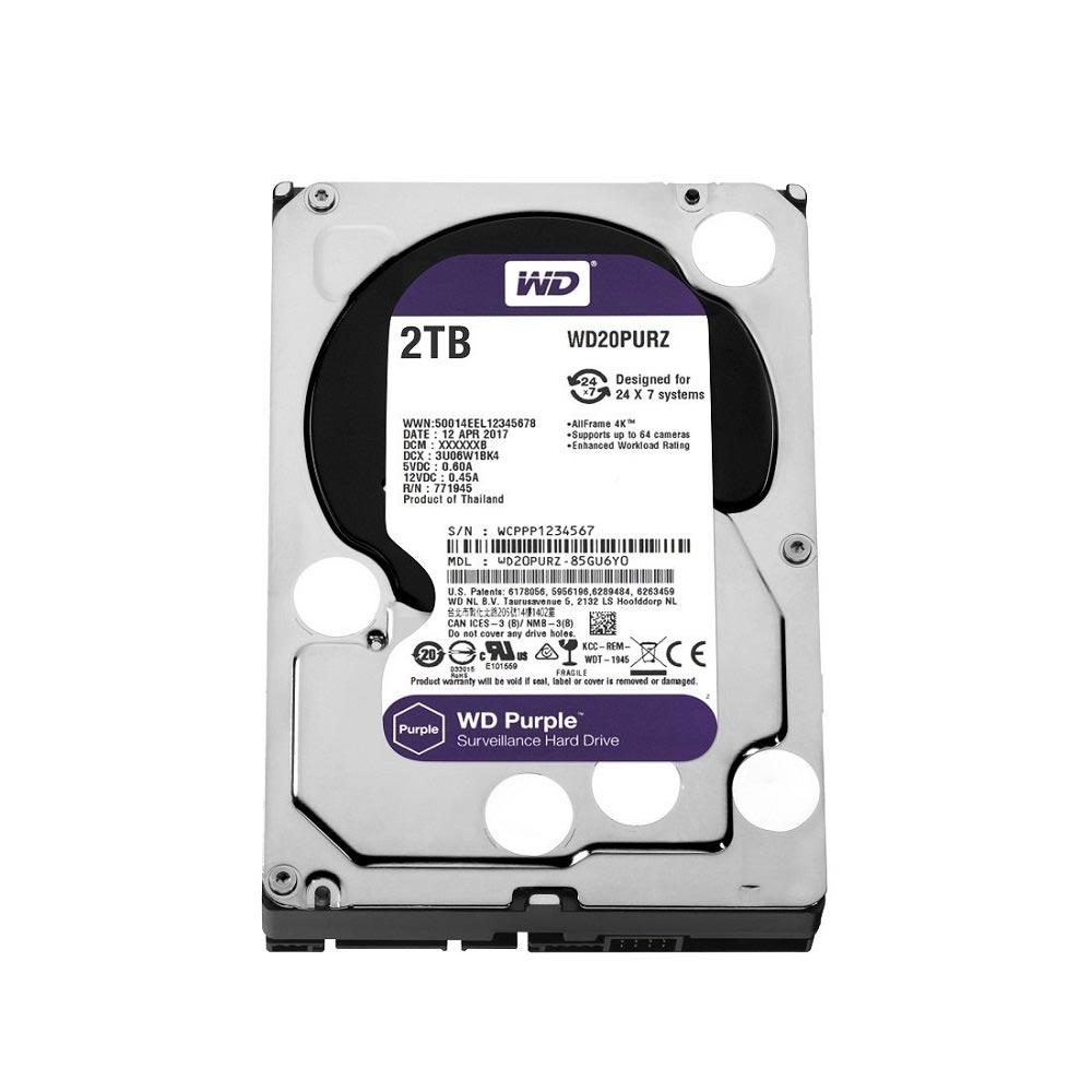 HD WD Purple 2TB SATA III 6Gb/s WD22PURZ - Disco Rígido Western Digital para CFTV, DVR e NVR