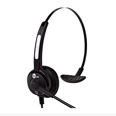 Headset TopUse HTU 300 USB Mono — Auricular com Tubo Flexível e Proteção Acústica NR-15