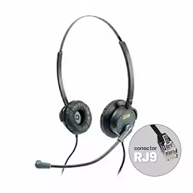 Headset Zox HZ-30 Biauricular RJ9 - Tubo Flexível com Microfone Eletreto Unidirecional