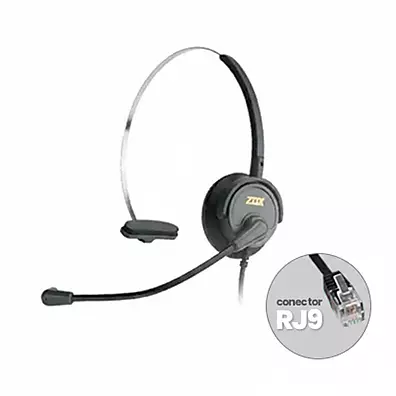 Headset Zox HZ-30 RJ9 com Tubo Flexível e Microfone Unidirecional
