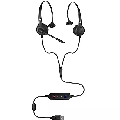 Headset Topuse HTU 300 USB com Duplo Monitoramento e Cancelamento de Ruído