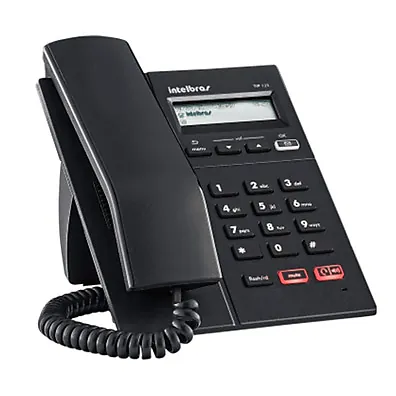 Telefone IP Intelbras TIP 125 - 1 Conta SIP, Viva-Voz HD e PoE
