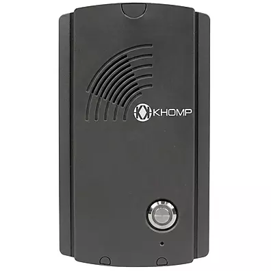 Porteiro Eletrônico IP Khomp Intercom 101 SIP VoIP 12V - PoE Opcional, Relé de Acesso e Grau IP66