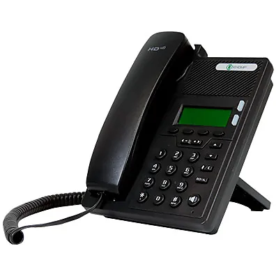 Telefone IP Khomp IPS102 - 2 Linhas SIP, PoE, Voz HD e Viva-Voz