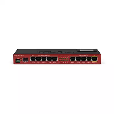 Roteador MikroTik RB2011UiAS-IN Gigabit 10 Portas com SFP, PoE e LCD
