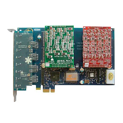 Placa Asterisk AEX800 8 Portas (4 FXO + 4 FXS) PCI-Express com Cancelamento de Eco VPMADT032 (Similar Digium)