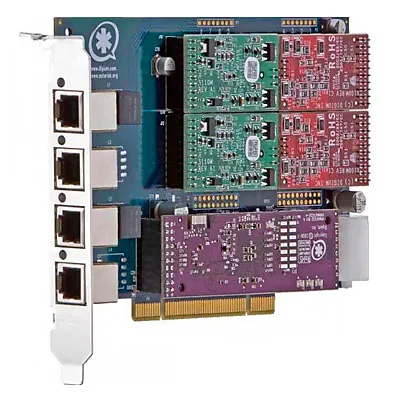 Placa Asterisk Digium TDM404E 4 FXO PCI com Cancelador de Eco VPMADT032