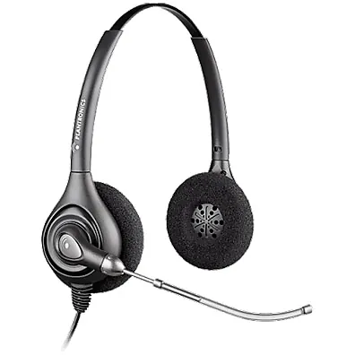 Headset Plantronics HW261 SupraPlus Binaural com Fio e Microfone com Cancelamento de Ruído