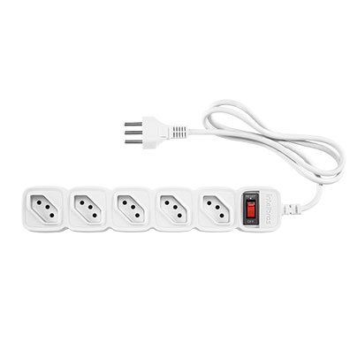 Protetor Eletrônico Intelbras EPE 205 Bivolt 5 Tomadas com Chave Rearmável